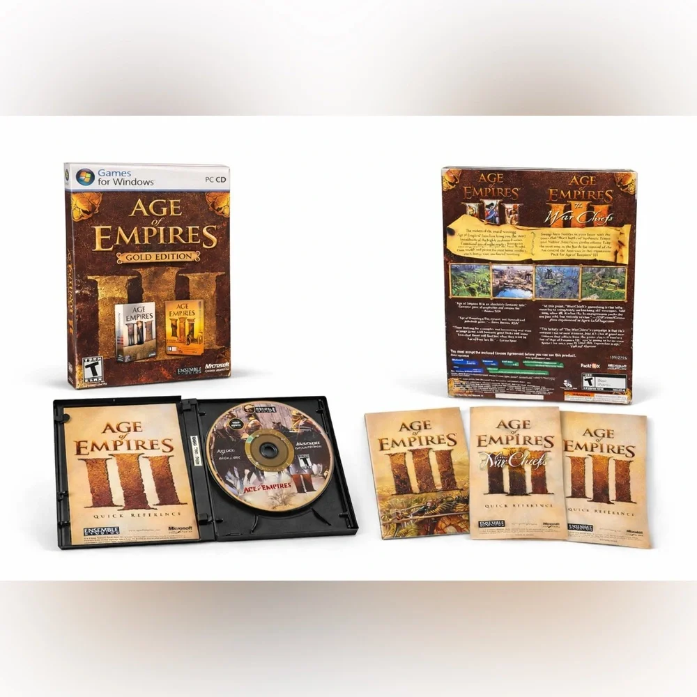 Age of Empires III Gold Edition PC Game Complete Slipcover Manuals Discontinued